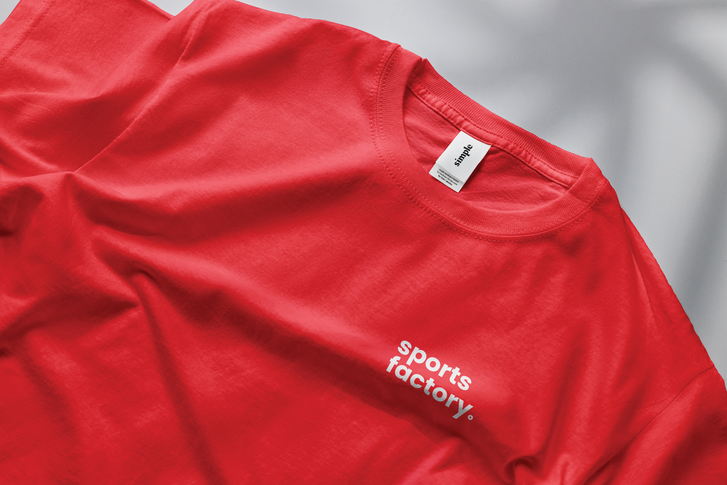 red tshirt mockup